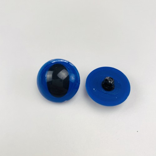 Očko modré 13,5mm, našívacie - pár